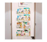 DASJKDI Porta Giornali Design Moderno Espositore for libri illustrati Scaffale for da parete for bambini dietro la porta Libreria sospesa a muro for riporre riviste(4PCS)