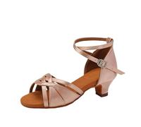 DASJKDI Scarpe da ballo latino for bambini/ragazze/bambini, scarpe sala, tango, salsa, tacco basso, arrivo all'ingrosso for ragazze per Feste Matrimoni Balli Latini Moderni(SKY BLUE,28)