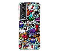DasKAn Compatibile con Samsung Galaxy S21 FE 5G Luminoso Silicone Cover Luore nel Nero Fluorescente Disegno Colorato Antiurto Ultra Mince Morbida Gel TPU Custodia Protettiva Graffiti