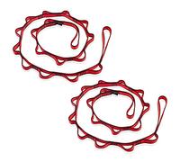 DASKING Daisy Chain - Confezione da 2 cinghie di estensione per amaca da yoga, 180 cm, 23 kN, resistenti, regolabili, in nylon, per yoga, stretching, pilates, allenamento fitness, colore rosso
