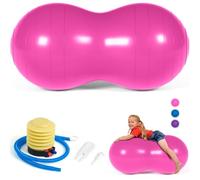 DASKING Palla di Arachidi, Palla da Ginnastica per Yoga Pilates Esercizi Fisioterapia, Peanut Ball 90x45cm con Pompa a Mano, Palla Fitness di Qualità da Palestra per Gravidanza, Bambini, Donne, Uomini