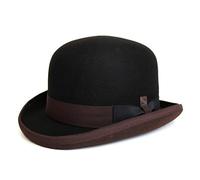 DASMARCA Brooke Nero/Brown Derby Bowler Twotone Il Cappello di Feltro - M