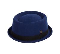 DASMARCA Jack Blu Feltro delle Lane Inverno Porkpie Hat - XL