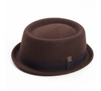 DASMARCA Jack Marone Feltro delle Lane Inverno Porkpie Hat - L