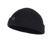 DASMINI Cappelli da Pescatore per Uomo e Donna, Berretto a Maglia con Teschio, Berretto da Orologio, Cappelli Corti Caldi per Primavera Autunno Inverno, Nero (m), 7-7 1/4