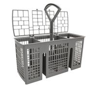 DASNTERED Cestino per posate per lavastoviglie, adatto per Bosch, cestino universale per lavastoviglie, manico rimovibile, coperchio a griglia pieghevole, accessorio da cucina, cestino per