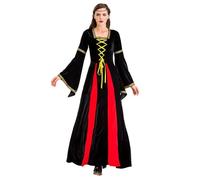 Dasongff Abito medievale da donna, taglia grande, vittoriana, steampunk, gotico, vintage, medievale, costume da donna, travestimento vittoriano, travestimento, Halloween, rinascimentale