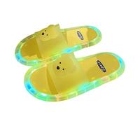 Dasongff Ciabatte luminose da uomo e donna, antiscivolo, pantofole da casa in EVA morbido, sandali da bagno ad asciugatura rapida, leggeri, traspiranti, per piscina, spa e spiaggia, X Giallo, 41 EU