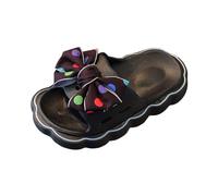 Dasongff Claquette Bambino Ragazzo Pantofole Spiaggia Pantofole Doccia Ragazzo Ragazza Pantofole da Bagno per Piscina Sandalo Bambino, Nero , 30 EU