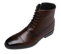 Dasongff Derby Uomo Oxfords Scarpa Città Brogues Lacci Matrimonio Dressing Scarpe Pelle Vernice Classica Sera Vestito Vestiti Nero Marrone 37-48, marrone, 42 EU