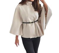 Dasongff Donna Poncho Scialle Aperto Mantello Stampato Wrap Cappotto Sciarpa spessa Poncho Retro Cardigan Sciarpa Autunno Inverno, cachi., XL