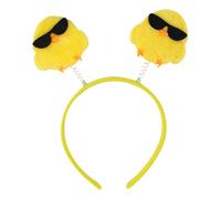 Dasongff Fascia per orecchie di coniglio/pulcino - Fascia di Pasqua - Fascia con fiocco per uova di Pasqua forcine per capelli carine, accessorio per travestimento per feste di compleanno e serate in