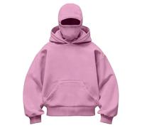 Dasongff Felpa con cappuccio per bambini e ragazzi con zip e giacca calda con cappuccio Balaclava Passamontagna Moto Maschera antivento per sport all'aria aperta Passamontagna da bicicletta autunno