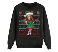 Dasongff Felpa Personalizzata Famiglia per Uomini e Donne Maglione di Natale Felpe Personalizzato Il Tuo Design FAI DA TE Stampato Autunno Inverno Cappuccio Anteriore e Posteriore, D Nero., X-Large