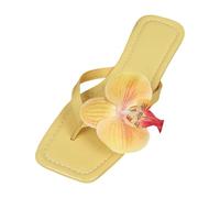 Dasongff Infradito da spiaggia e ciabatte da piscina da donna, sandali piatti estivi, comode, infradito da donna, antiscivolo, ciabatta a flip flops, comodo per spiaggia, piscina, doccia, C giallo