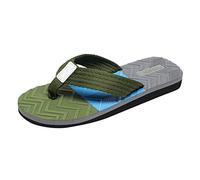 Dasongff Infradito moda uomo sandali uomo ortopedici pantofole eleganti metallizzate piccolo tacco comfort chic scarpe da passeggio anti-odore slip-in da infilare anti pieghe, verde, 42 EU