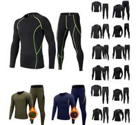 Dasongff Intimo Termico Uomo Tuta Termica Maglia Termica Uomo Completo Termico Set Pantaloni Termici Tuta Sci Abbigliamento Termico Uomo Invernale per Sci Palestra Ciclismo Calcio Corsa Running