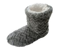 Dasongff Maglia Lana calda per interni Uomo Pantofole Pantofole Pantofole in velluto memory foam fodera in suola antiscivolo, grigio, 37 EU