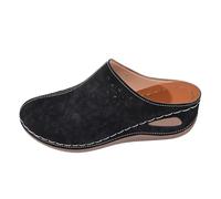 Dasongff Mules et Zoccoli Donna a Punta Chiusa Caccia da Passeggiata Escursionismo Sandali da Spiaggia Zeppe Confortevole Ortopedico Sandali Chiusi per le Donne, B Nero, 37 EU