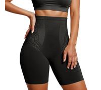 Dasongff Mutandine scolpenti da donna a vita alta, dimagrante, pantaloncini da ciclismo con armatura di sollevamento glutei Shapewear senza cuciture post partum mutandine piatte guaina Panty, Nero