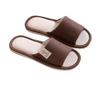 Dasongff Pantofole antiscivolo da uomo e donna, comode e leggere, punta aperta per la casa, scarpe estive, marrone, 44 EU