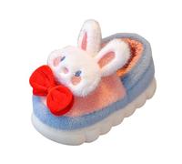 Dasongff Pantofole calde a forma di coniglio per bambine in peluche, morbide e leggere, comode in morbido cotone, per alleviare il dolore, eleganti e antiscivolo, per l'uso quotidiano, Rosa 7, 28.5 EU