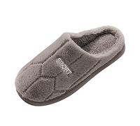 Dasongff Pantofole calde, da donna, pantofole calde, da uomo, fantasia, pantofole antiscivolo, comode e calde, lavabili in peluche, chiuse, unisex, ciabatte comode da donna, A1 marrone, 44 EU