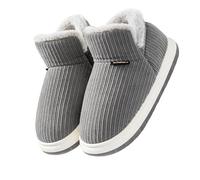Dasongff Pantofole da donna, invernali, calde, comode, memory foam bella, sherpa, finta pelliccia, masion, pantofole con pile di lana foderata in gomma, suola da giardino Clogs Slippers, Grigio 4, 45