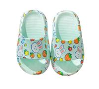 Dasongff Pantofole da spiaggia per ragazze estive comode ciabatte da piscina per bambini, pantofole da doccia per ragazzo antiscivolo sandali, verde, 32 EU