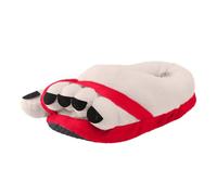 Dasongff Pantofole Drole Big Toe da donna, invernali, calde, in feltro, in pelliccia sintetica, con fodera chiusa, Charentaise Comfort in schiuma a memoria di forma, antiscivolo, suola, A rosso., 39