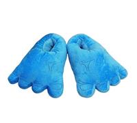 Dasongff Pantofole Drole Big Toe da donna, invernali, calde, in feltro, in pelliccia sintetica, con fodera chiusa, Charentaise Comfort in schiuma a memoria di forma, antiscivolo, suola, C blu, 41 EU