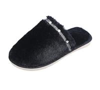 Dasongff Pantofole Hotel Pantofole in spugna con chiusura lavabile antiscivolo in pile corallo di grandi dimensioni per hotel, viaggi, casa, ospite, Nero 3, 39 EU