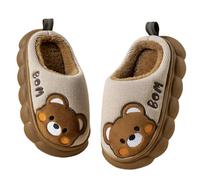 Dasongff Pantofole in memory foam, per ragazze, per la casa, la camera da letto, il bagno, il centro benessere, con punta aperta, in velluto a coste, comode, Caffè 4, 28 EU