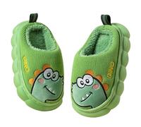 Dasongff Pantofole in memory foam, per ragazze, per la casa, la camera da letto, il bagno, il centro benessere, con punta aperta, in velluto a coste, comode, Verde 4, 29 EU