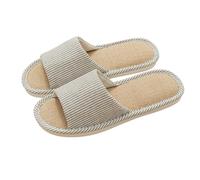 Dasongff Pantofole Traspirabili Pantofole Di Lino Cotone Pantofola A Punta Aperta Aussure Casa Antiscivolo Pantofola Adatto Donne E Uomini Può essere Indossato in Tutte le Stagioni, marrone, 40 EU