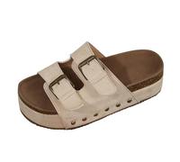 Dasongff Piattaforma Sandali Donna Muli Regolabile Fibbia Pantofole Zoccoli Clog Alla Moda Punta Aperta Estate Leggera Suola Spessa Ammortizzazione Soft Clacchette Confortevole Piscina Spiaggia Casa