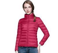 Dasongff Piumino caldo invernale da donna, cappotto con cappuccio, elegante e chic, con tasche invernali, addensare parka trapuntato, ultra leggero, Rosa 3., M