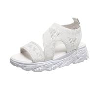 Dasongff Sandali da donna estivi comodi ortopedici a punta aperta scarpe antiscivolo traspiranti casual sandali da spiaggia leggeri boho platform sandals moda estate, bianco, 38 EU