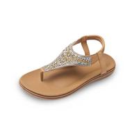 Dasongff Sandali Donna Boemia Sandali Ortopedici Donne Estate Camminando Confortevole Piattaforma Scarpe Da Spiaggia Leggero Antiscivolo Traspirante Boemia Punta Aperta, Marrone 2, 41 EU