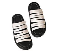 Dasongff Sandali Moda Donna Estate A Piedi Donna Confortevole Piattaforma Scarpe Da Spiaggia Antiscivolo Traspirante Boemia Punta Aperta Sandali Con Tacco Blocco A Buon Mercato, bianco, 41 EU