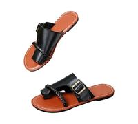 Dasongff Sandali Sportivi Donna Con Zeppe E Vassoio Sandali Donna Estivi Ortopedici Regolabile Strappo Con Punta Chiusa Confortevole Offerta A Piedi Moda Scarpe Calze Spesse 2025, Nero , 42 EU