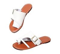 Dasongff Sandali Sportivi Donna Con Zeppe E Vassoio Sandali Donna Estivi Ortopedici Regolabile Strappo Con Punta Chiusa Confortevole Offerta A Piedi Moda Scarpe Calze Spesse 2025, bianco, 36 EU