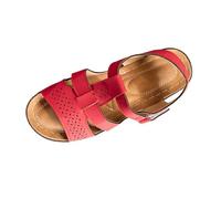 Dasongff Sandalo da donna estivo confortevole ortopedico a maglia a punta aperta scarpe antiscivolo traspiranti casual sandali da passeggio leggeri boho platform sandals donna, rosso, 39 EU