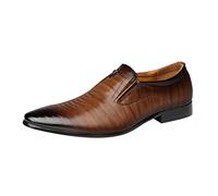 Dasongff Scarpa Città Uomo Pelle Oxford Derby Scarpe con Lacci Scarpa Costume Brogues Smalto Matrimonio Vestiti Nero EU 39-47, marrone, 47 EU