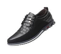 Dasongff Scarpa Uomo Città Classica e Confortevole Scarpe Oxford Casual Derby da Uomo Pratiche, Nero , 38 EU