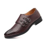 Dasongff Scarpa Uomo Città Classica e Confortevole Scarpe Oxford Casual Derby da Uomo Pratiche, Rosso 2, 48 EU