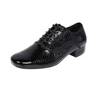 Dasongff Scarpa Uomo Derby Oxford Uomo Classico Brogues Matrimonio Scarpe Dressing Pelle Vernice Casual Lacci Blu Kaki Grigio Rosso Marrone Nero Oro 37-48, nero 2, 46 EU