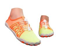 Dasongff Scarpe larghe a piedi nudi per uomo e donna, scarpe da passeggio, sneakers da corsa, suola zero gocce, leggere e comode, giallo, 45 EU