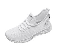Dasongff Scarpe Ortopediche da donna, scarpe senza lacci antiscivolo con maglia da donna, scarpe da passeggio ortopediche leggere e comode, bianco, 41 EU