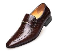 Dasongff Scarpe Oxford casual da uomo di grandi dimensioni, scarpe da ginnastica comode per il lavoro, marrone, 45 EU